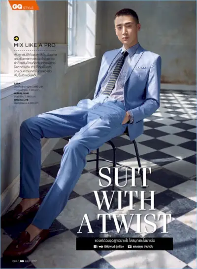 Suit with a Twist: Sehan Lee Dons inspirerende tall for GQ Thailand