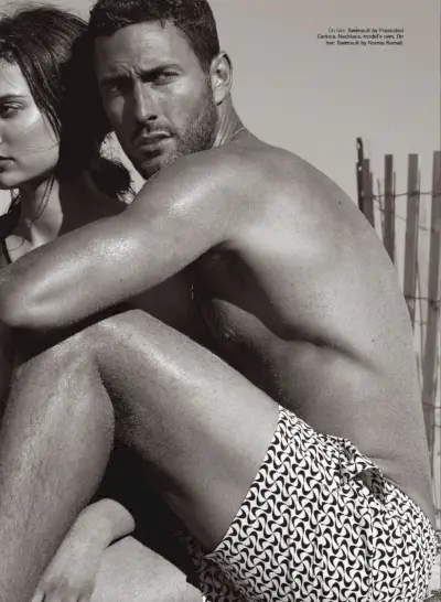 Nojus Millsas dėvi Frescobol Carioca maudymosi kostiumėlį.