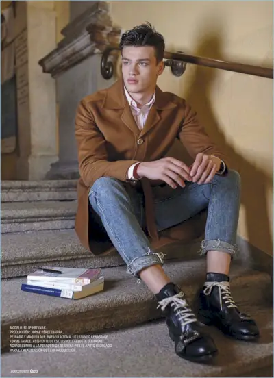 Filip Hrivnak 2016 GQ Mexico Gucci Redactie 005