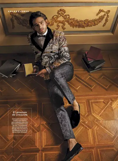 Marlon Teixeira ifører sig et elegant look fra Dolce & Gabbana Sartoria til siderne i GQ Mexico.