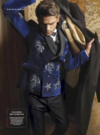 Marlon Teixiera klipper en dandy figur i Dolce & Gabbana Sartoria.