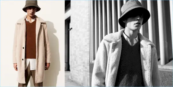 オータム・トーンズ：エイドリアン・サホレス＆ハミッド・オニフェード・モデルのシックなザラ・マン・スタイル