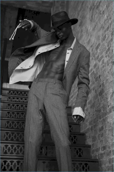 Aly Ndiaye Dons ryškūs stiliai žurnalui Lewis