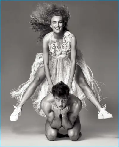 Les mannequins Pietro Boselli et Ymre Stiekema sont à l'honneur dans un éditorial du magazine Ladies.