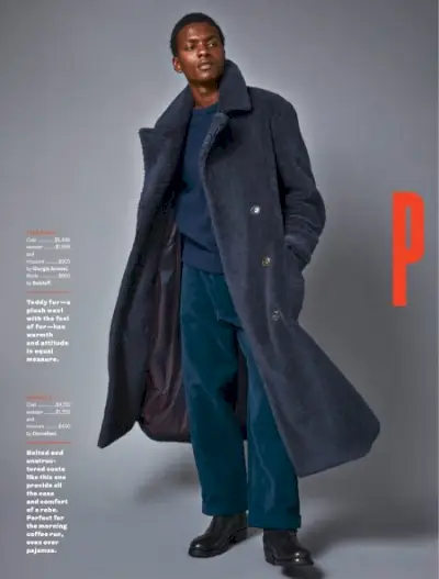 Matthew și Jubril Don Tricoturi și paltoane pentru Esquire