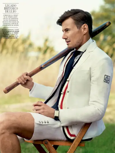 Alex Lundqvist est chic et sportif pour Vogue Hombre