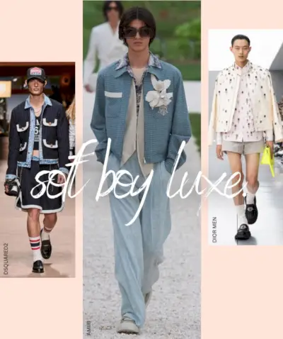 Forår 2023 Modetrends Mænd Soft Boy Luxe