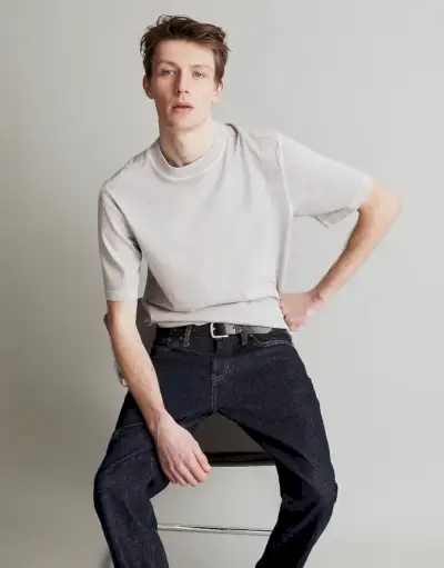 Types de chemises T-shirt à col montant pour hommes Madewell