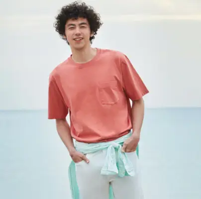 Types de Chemises T-Shirt Poche Homme UNIQLO Orange