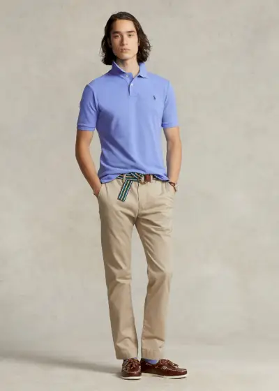 Haki krāsas bikses vīriešiem polo Ralph Lauren Washed Stretch Chino bikses