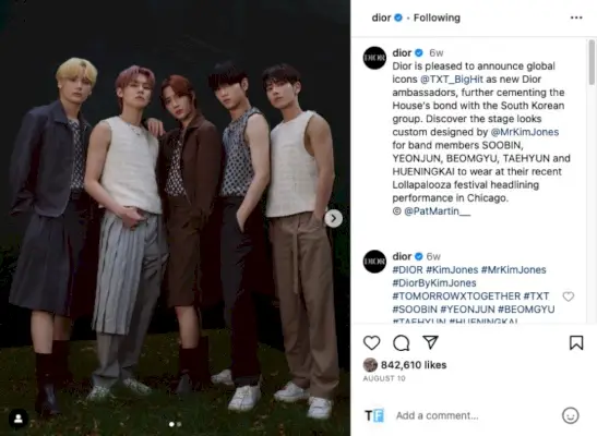 투모로우 X 투게더 디올 브랜드 앰배서더 2023