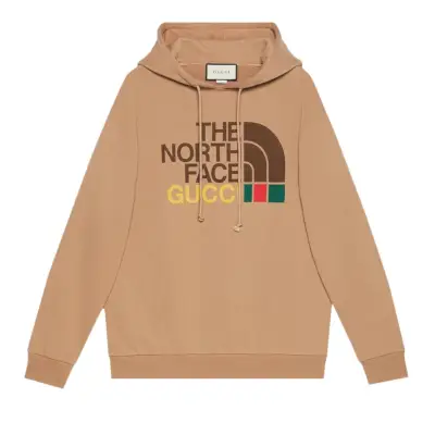 The North Face x Gucci Cotton Hoodie Brun