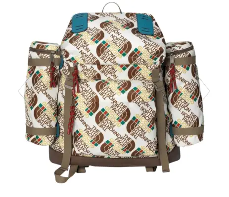 The North Face x Gucci Stor rygsæk Elfenben og brun