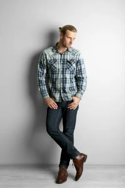 Bărbat Cămașă Blugi Bărbat Bun