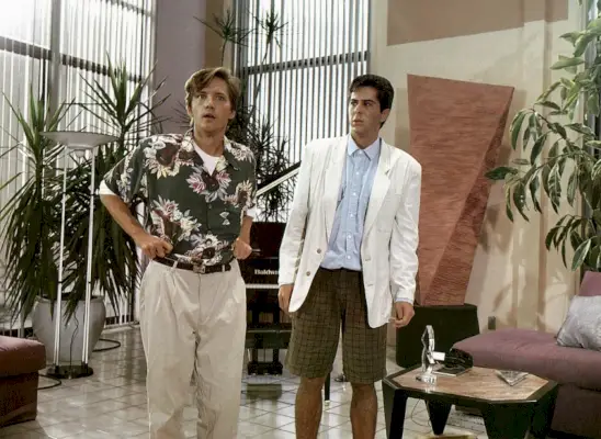 Fim de semana masculino da moda dos anos 80 em Bernies