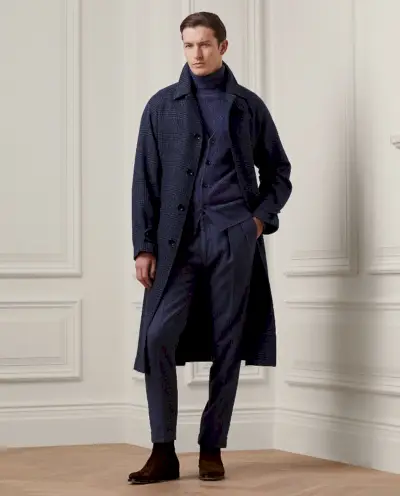Palton Balmacaan Barbati Ralph Lauren Purple Label