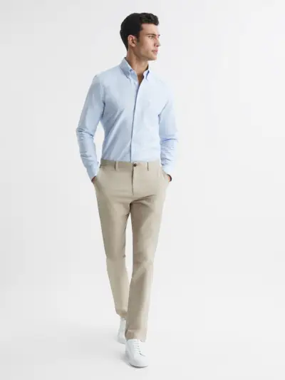 CHINO LAVATI REISS PITCH SLIM FIT