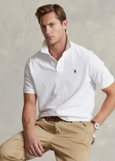 Preppy Aesthetic Style Hommes Polo Ralph Lauren Polo emblématique en maille