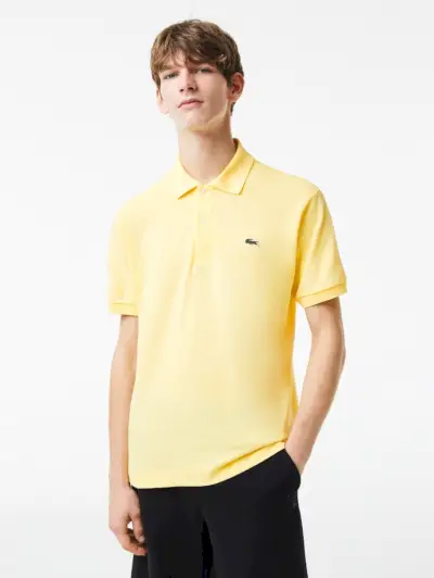 Preppy Aesthetic Style Hommes Lacoste Original L 12 12 Petit Polo En Coton Piqué