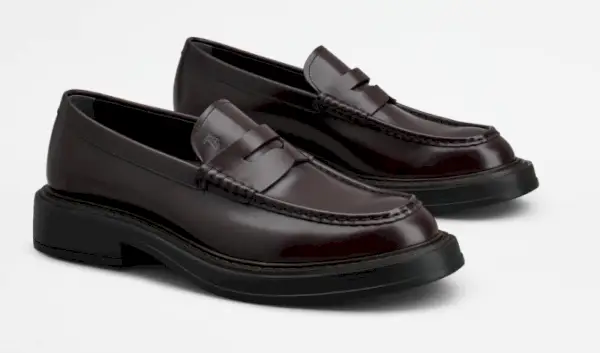 Mocassins En Cuir Homme Bordeaux Tods
