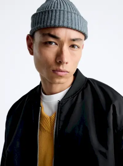 Zara Bonnet Court En Tricot Hommes