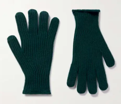 Gants En Laine Côtelée Mr P Vert Homme