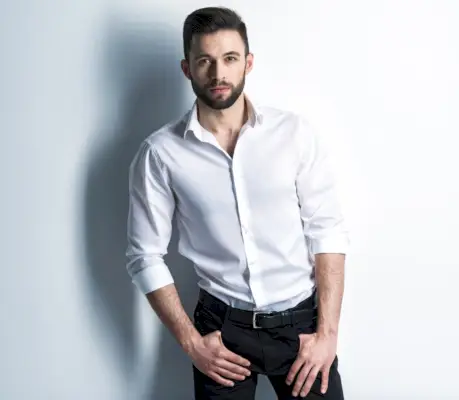 Minimalistische garderobe heren wit overhemd