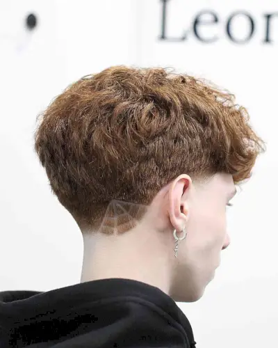 Subtle Spider Web Hair Design for Guys