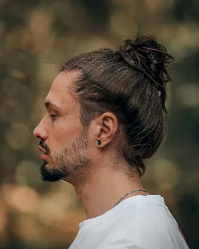 The man bun for lengthy hair