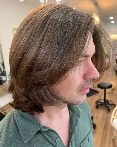 Long Layered Cut for Gents