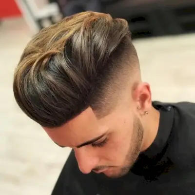 High Top Bald Fade for Long Hair