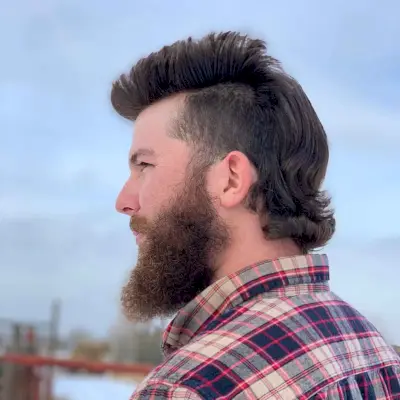 Long Flat Top Mullet Haircut