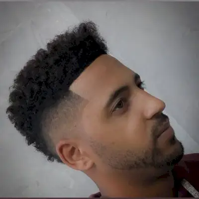 Curly Flat Top for Black Guys