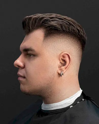 Sharp High Fade for Messy Textured Hair for Men with thick hair
