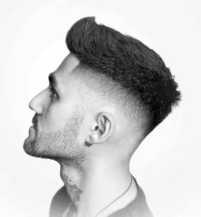 Brushed Up High Bald Fade for Guys