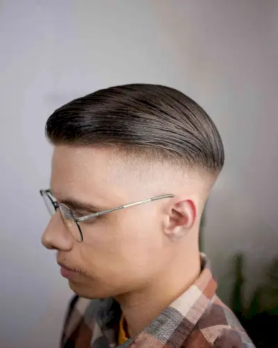 Brunette Combover and High Fade for Men