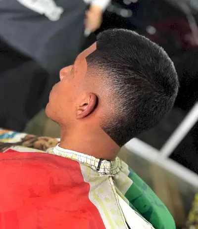 Burst Faded Straight Buzzed Hair for Boys