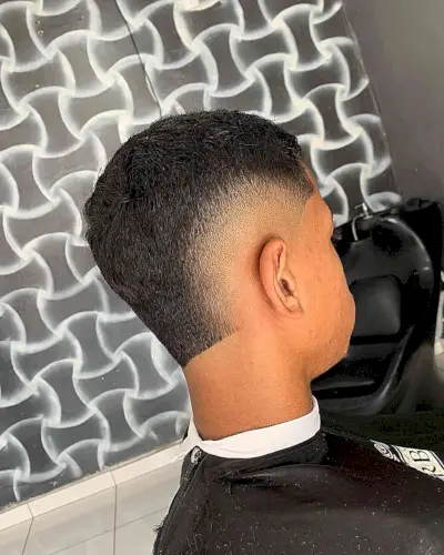 Buzz Cut Burst Fade Textured Cut for Men