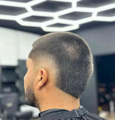 Low Burst Cut with V-Shaped Neckline for gentlemen