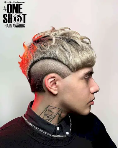 Sharp Burst Fade Cut for Dudes with Thick Hair