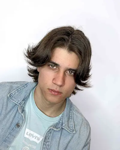 Center-Parted Wings Cut for Young Men