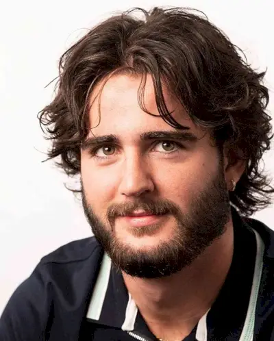 Tousled Wings Hairstyle on Guys with a Beard