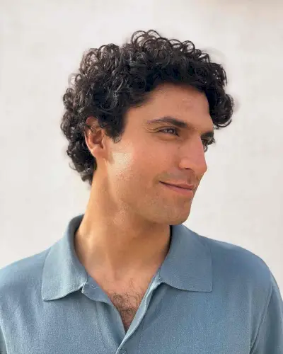 Curly Blowout Hairstyle for Men