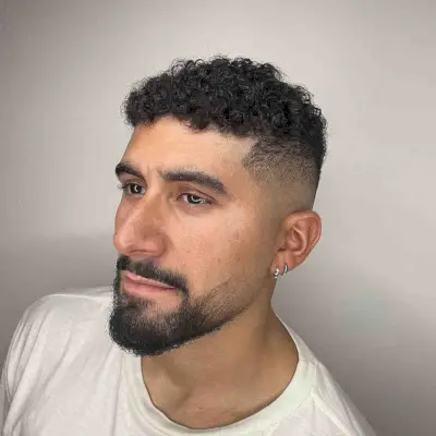 Curly Hi-Top Fade for Men