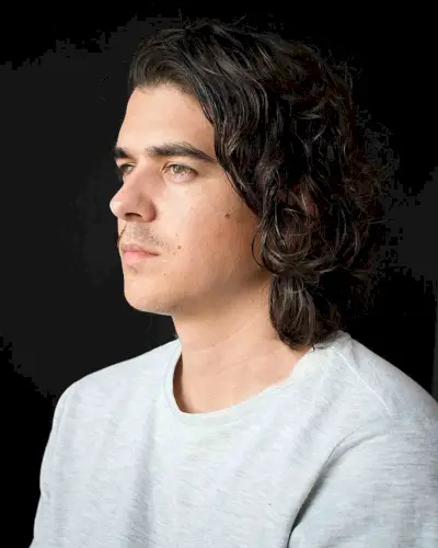 Side-Parted Sleek Curls for Men