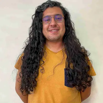 Deep Side-Parted Long Curls for Men