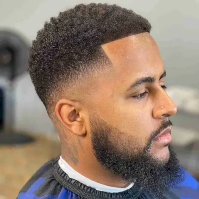 Extra Short Curls with a Taper Fade for Men