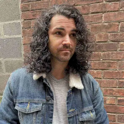 Long Rugged Curly Hair for Men