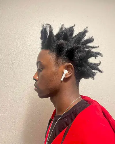 Spiky Freeform Locs for Black Guys