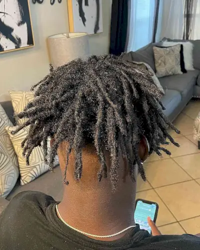 Black Skinny Freeform Dreads on Guys